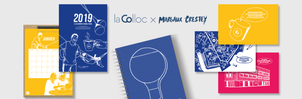 Collection Papeterie 2019 la colloc x Margaux Crestey
